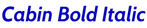 Cabin Bold Italic 字体